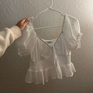 White boutique top